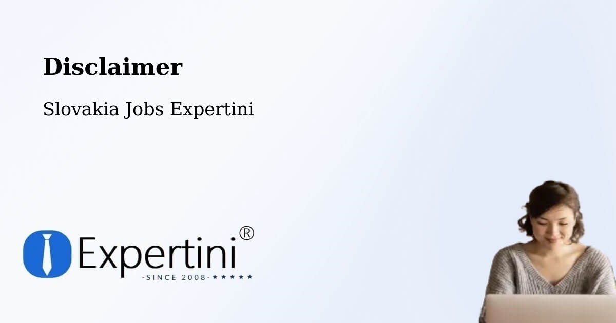 Disclaimer – Svit - Slovakia Jobs Expertini