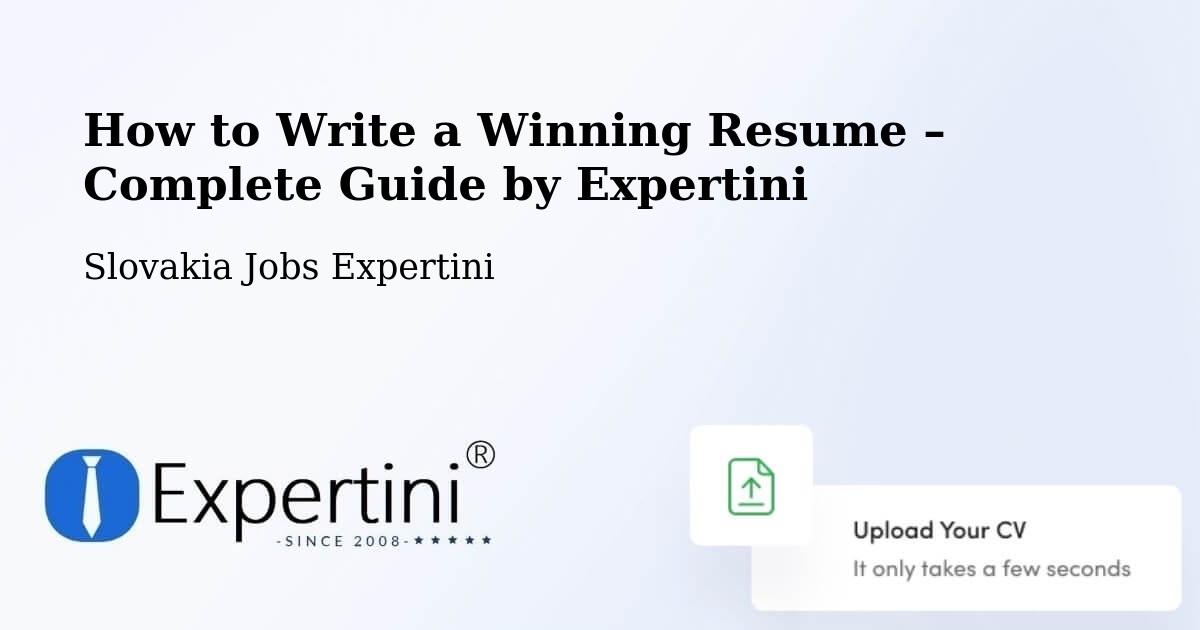 Resume Writing Guide for Job Seekers – Svit - Svit, Slovakia Jobs Expertini